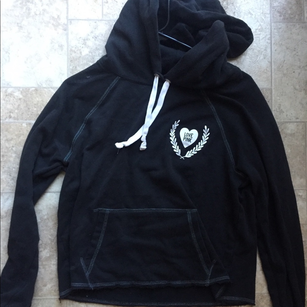 PINK Slightly Cropped Hoodie